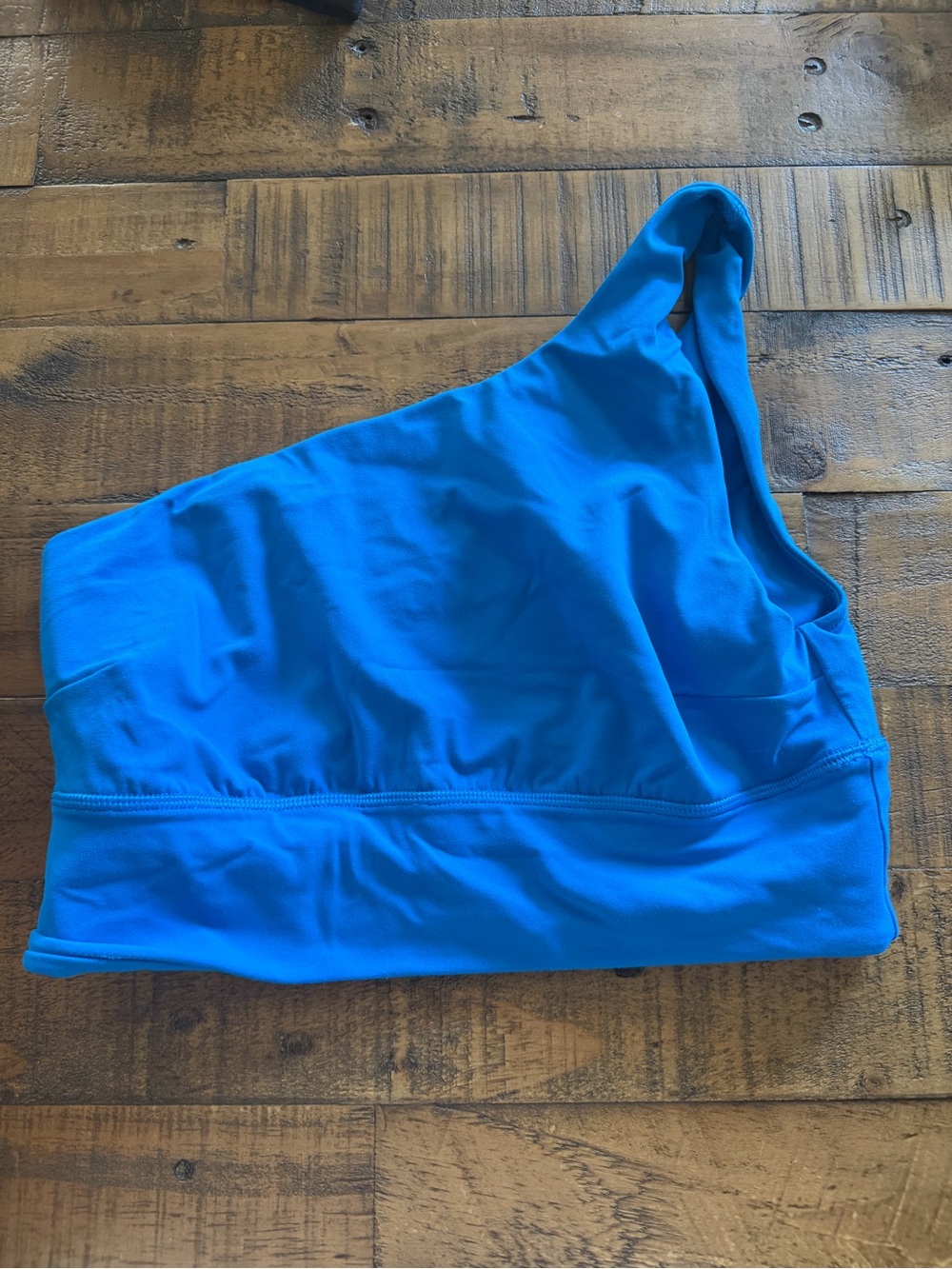 lululemon athletica One-Shoulder Sports Bra in Bright Blue